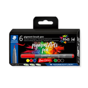 STAEDTLER 6 FEUTRES DE COLORIAGE AVE POINTE PINCEAU